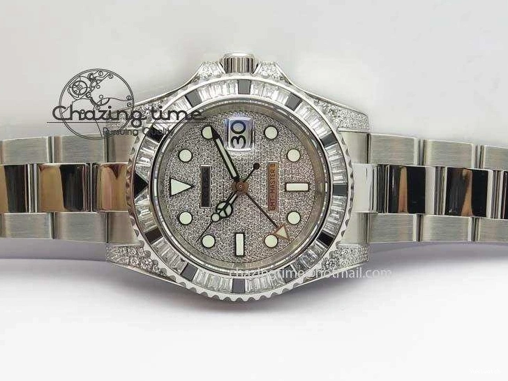 Bracelet A3186 Bp-Maker Black SS 116759 II On Dial SS Diamond Ruby Crystal GMT-Master 0312